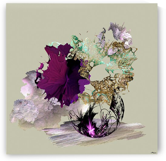 Abstract floral composition P117  by Trish LaWitch