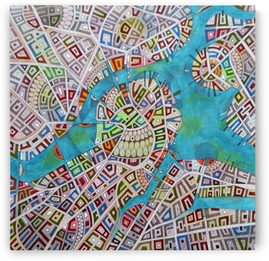 imaginary map of Boston by federicocortese