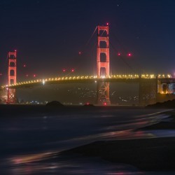 Golden Gate from Baker Beach at Night