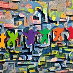 The colour strip of men